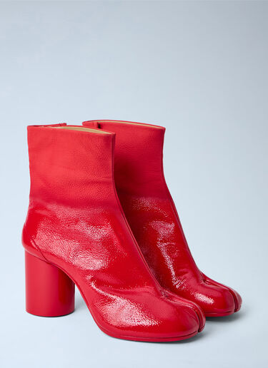 Maison Margiela Tabi Leather Ankle Boot Red mla0264059