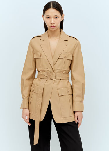 Max Mara Multiple Pocket Jacket Brown max0256073