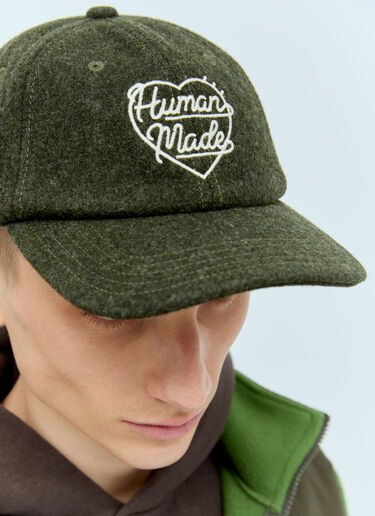 Human Made Logo Embroidery Wool Baseball Cap Green hmd0154020