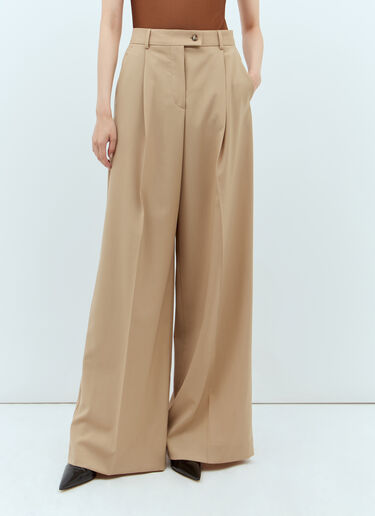 Sportmax Wool Tailored Pants Beige spx0257005
