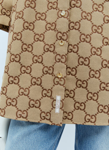 Maxi GG Canvas Shirt Gucci Maxi GG Canvas Shirt Camel guc0253079