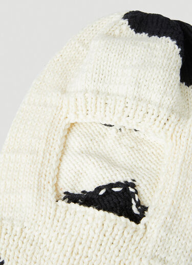 Sky High Farm Workwear Hand Knitted Cow Balaclava Black skh0350006