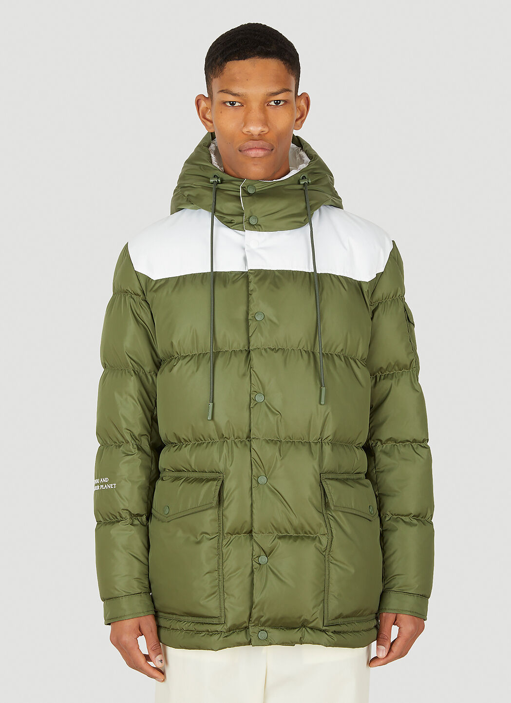 Moncler Born to Protect Junzo Jacket in Green LN CC
