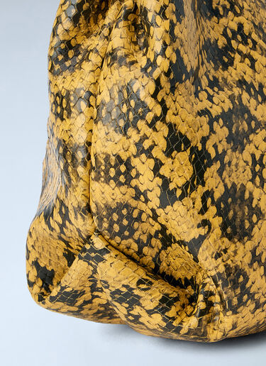 LN-CC® - Dries Van Noten: Structured Leather Handbag - Yellow Dries Van Noten Structured Leather Handbag Yellow dvn0265019