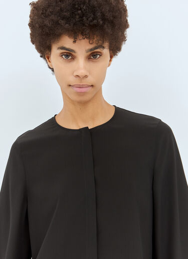 Chloé Collarless Fluid Blouse Black chl0258008