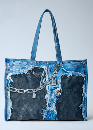 Acne Studios Trompe-L'Oeil Tote Bag Blue acn0364006