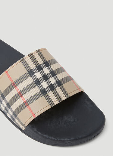 Burberry Furley Vintage Check Slides Beige bur0149078