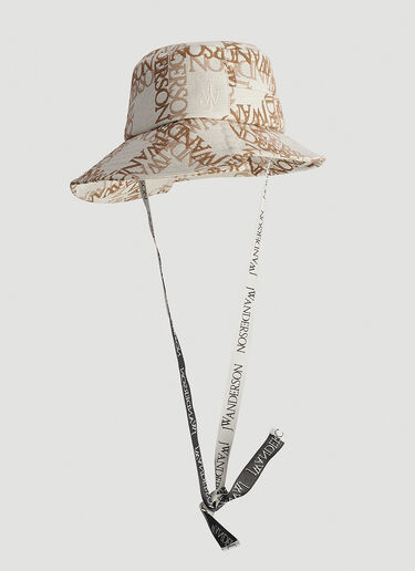 JW Anderson Asymmetric Bucket Hat Beige jwa0351012