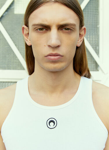 Marine Serre Logo Embroidery Tank Top White mrs0154006