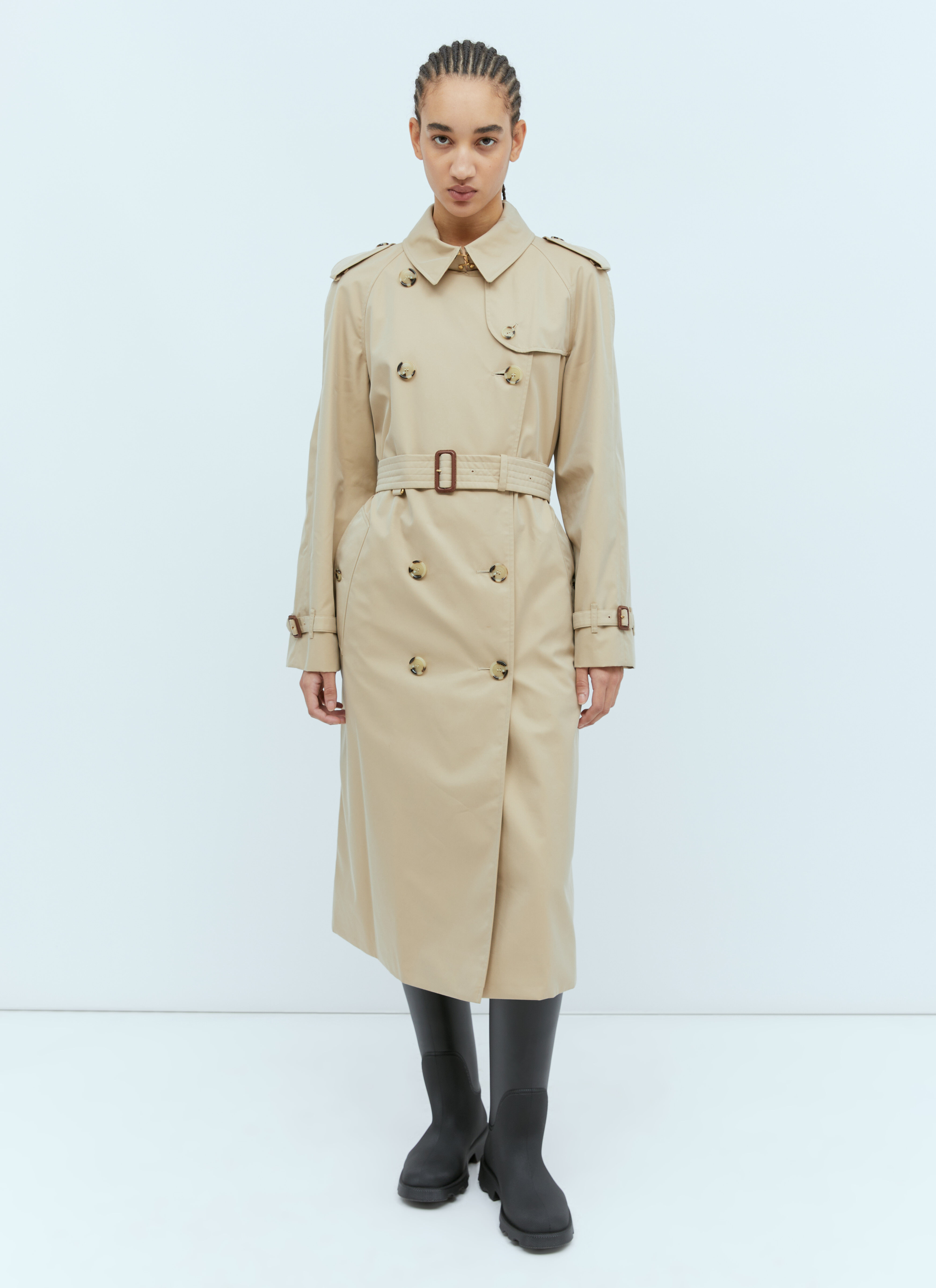 Burberry Women s Double Breasted Trench Coat in Beige LN CC