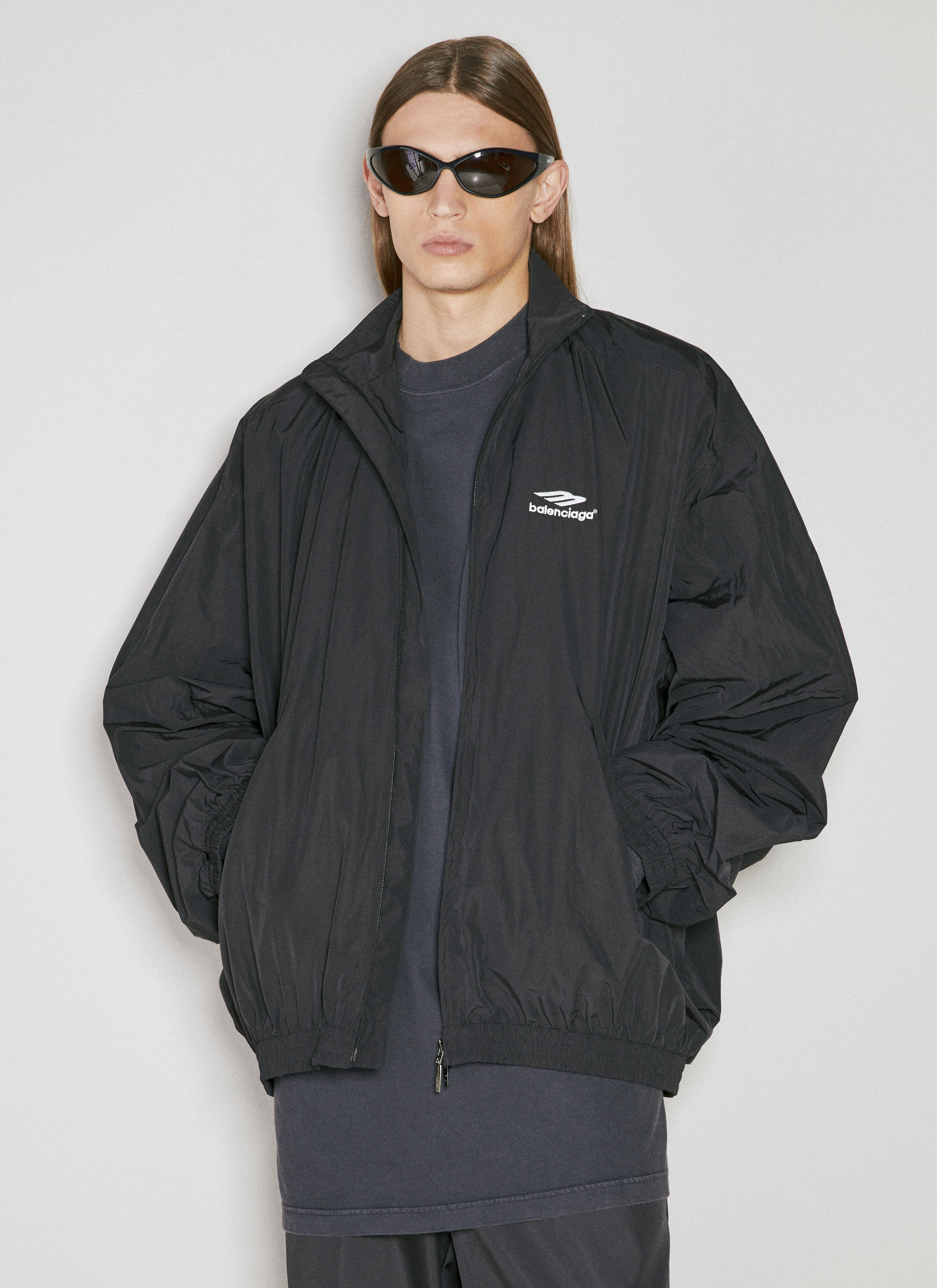 Balenciaga Men's' Patched Tracksuit Jacket in Black | LN-CC®