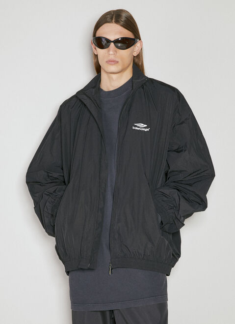 Balenciaga Patched Tracksuit Jacket Black bal0154004