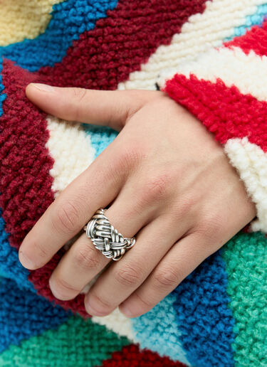Bottega Veneta Intreccio Ring Silver bov0157020