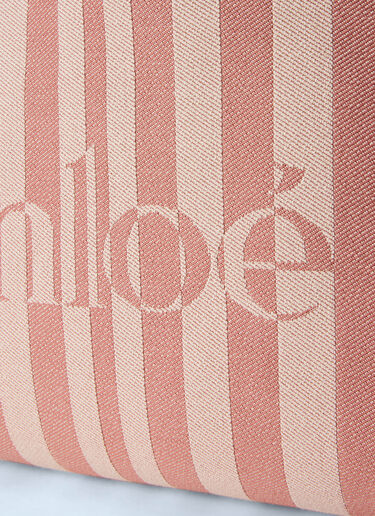 LN-CC® - Chloé: Stripy East-West Tote Bag - Pink Chloé Stripy East-West Tote Bag Pink chl0265061