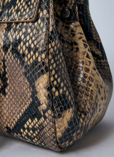 Dries Van Noten レザーサッチェルバッグ  ベージュ dvn0260025