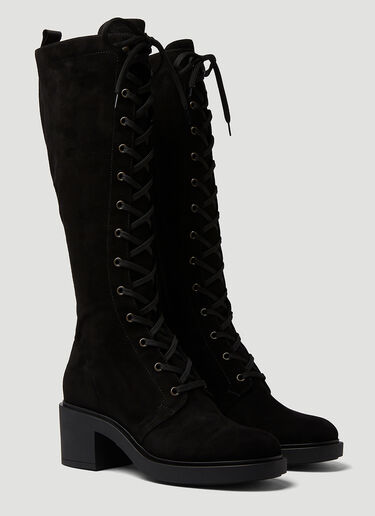Gianvito Rossi Foster Lace Up Boots Black gia0249031