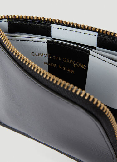 Comme des Garçons Wallet 내부 프린트 지갑 블랙 cdw0352003