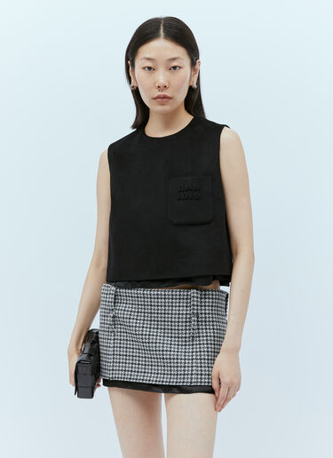 Velour Top Miu Miu Velour Top Black miu0254019