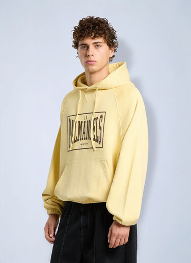 Palm Angels Vintage Box Logo Loose Hoodie Yellow pma0166251