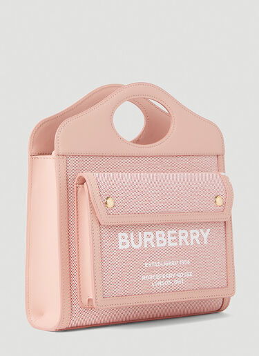 Burberry Logo Print Pocket Tote Bag Pink bur0251062