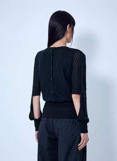 LN-CC® - Kiko Kostadinov: Corella Double Sleeve Jumper - Black Kiko Kostadinov Corella Double Sleeve Jumper Black kko0265006