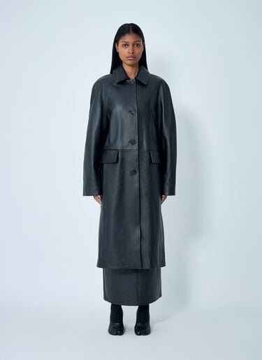 Leather Coat TOTEME Leather Coat Black tot0263049