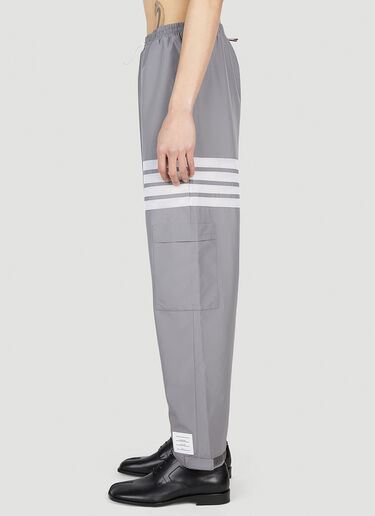 Packable Four Bar Pants Thom Browne Packable Four Bar Pants Grey thb0151035