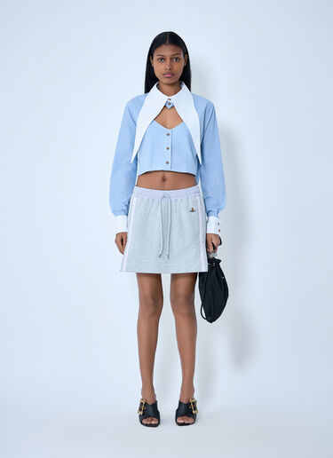 Vivienne Westwood Elasticated Waistband Skirt with Logo Detail White vvw0263009