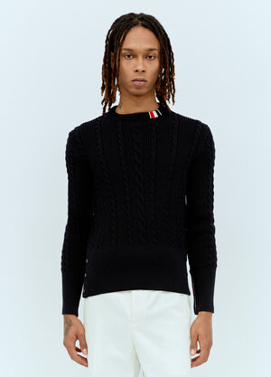 Thom Browne Cable Knit Sweater Navy thb0156001
