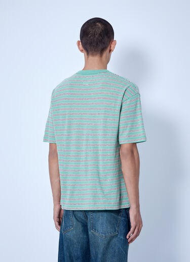 LN-CC® - Visvim: Jumbo Border Tee - Green Visvim Jumbo Border Tee Green vis0166007