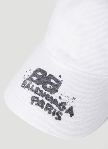 BB Dirty Paris Baseball Cap Balenciaga BB Dirty Paris Baseball Cap White bal0351003