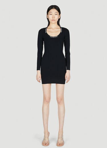 Alexander Wang Logo Jacquard Dress Black awg0251022