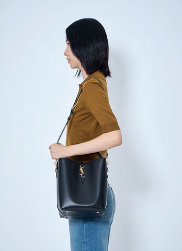 LN-CC® - Saint Laurent: Le 37 Leather Bucket Bag - Black Saint Laurent Le 37 Leather Bucket Bag Black sla0263093