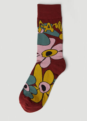 Prada A Gesture Meadow Dress Socks Blue pra0258024