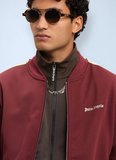 Logo Motif Track Jacket Palm Angels Logo Motif Track Jacket Bordeaux pma0160022