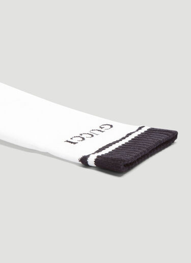 Gucci Logo Striped Socks White guc0131084