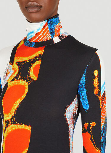 Ambush Roll Neck Graphic Print Top Black amb0250002