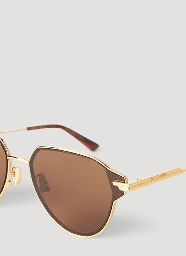 Bottega Veneta ナビゲーターフレームサングラス ゴールド bos0353001