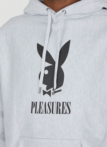 Pleasures x Playboy Play Hooded Sweatshirt Grey ple0148003