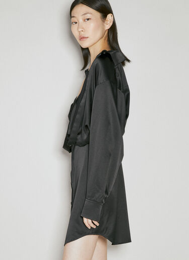 Alexander Wang Layered Button Down Dress With Camisole Black awg0254005