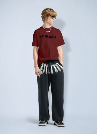 LN-CC® - Palm Angels: Palm Hills Regular T-Shirt - Red Palm Angels Palm Hills Regular T-Shirt Red pma0166109