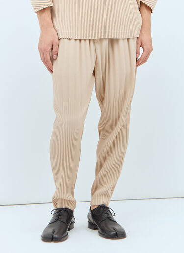 Homme Plissé Issey Miyake エイプリルプリーツパンツ  ベージュ hmp0157003