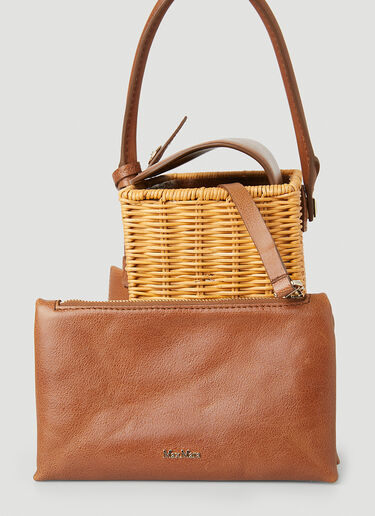Max Mara Cesto Wicker Handbag Beige max0252035