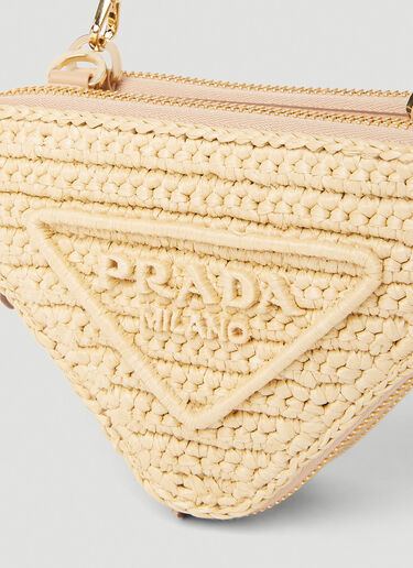 Prada Triangle Chain Wallet Natural pra0252033