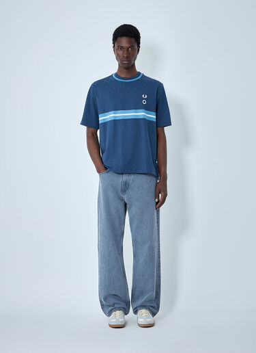 Fred Perry x Craig Green Striped Crewneck T-shirt Blue fry0164005