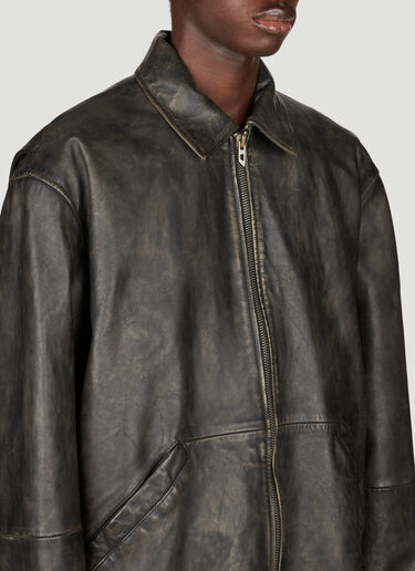 Diesel L-Stoller-Treat Leather Jacket Black dsl0155005