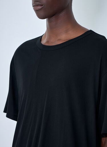 Yohji Yamamoto Diorama Jersey Asymmetry Hem T-Shirt Black yoy0164004