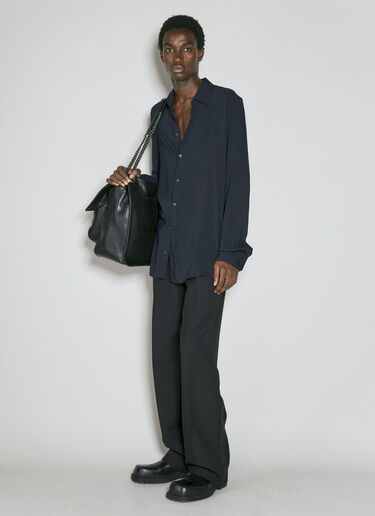 Dolce & Gabbana Martini 版型弹力查米尤斯绸缎衬衫 黑色 dol0154004