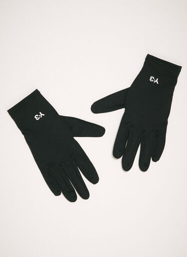Logo Print Run Gloves Y-3 Logo Print Run Gloves Black yyy0158031