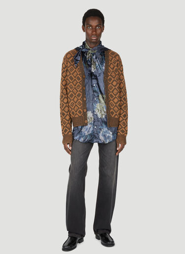 Faces Tiles Cardigan Acne Studios Faces Tiles Cardigan Brown acn0153057